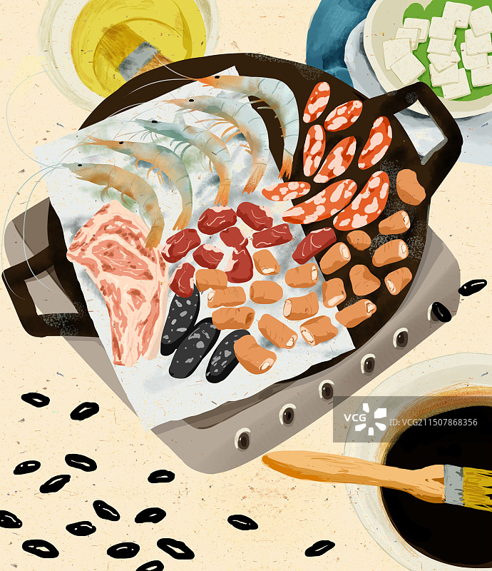 烧烤夏天图片素材