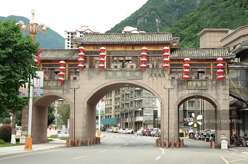 雅安熊猫古城景区图片素材