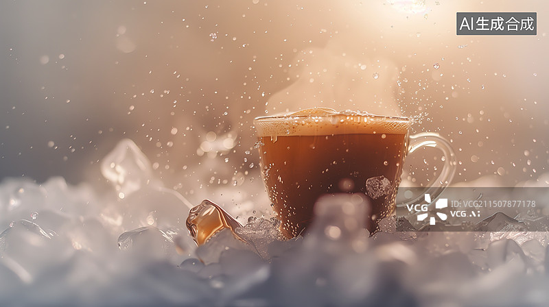 【AI数字艺术】冰咖啡图片素材