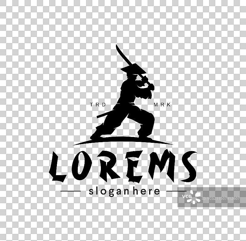 武士战士Logo设计图片素材