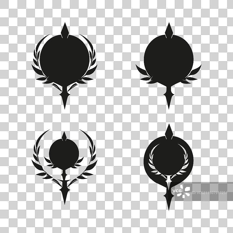 椭圆设计简约Logo四件套图片素材