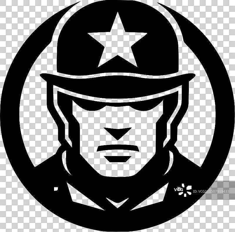 军队主题简约扁平风logo图片素材