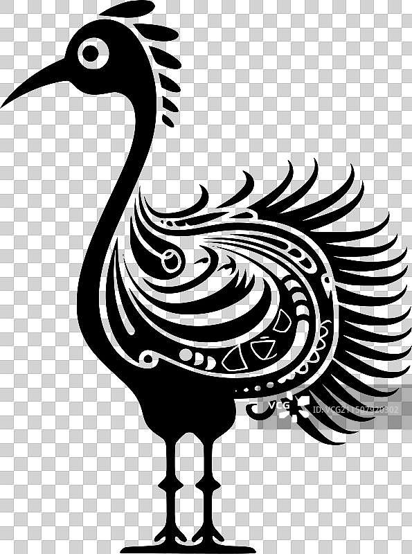 渡渡鸟 - 黑白图片素材