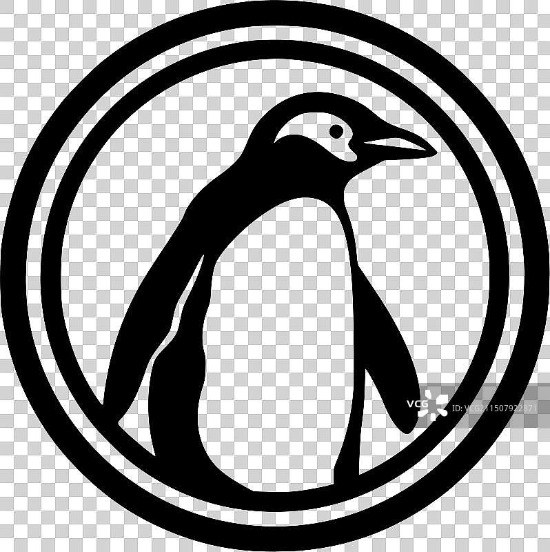 黑白企鹅图片素材