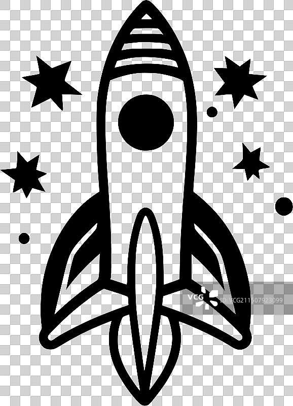 火箭简约扁平风logo图片素材