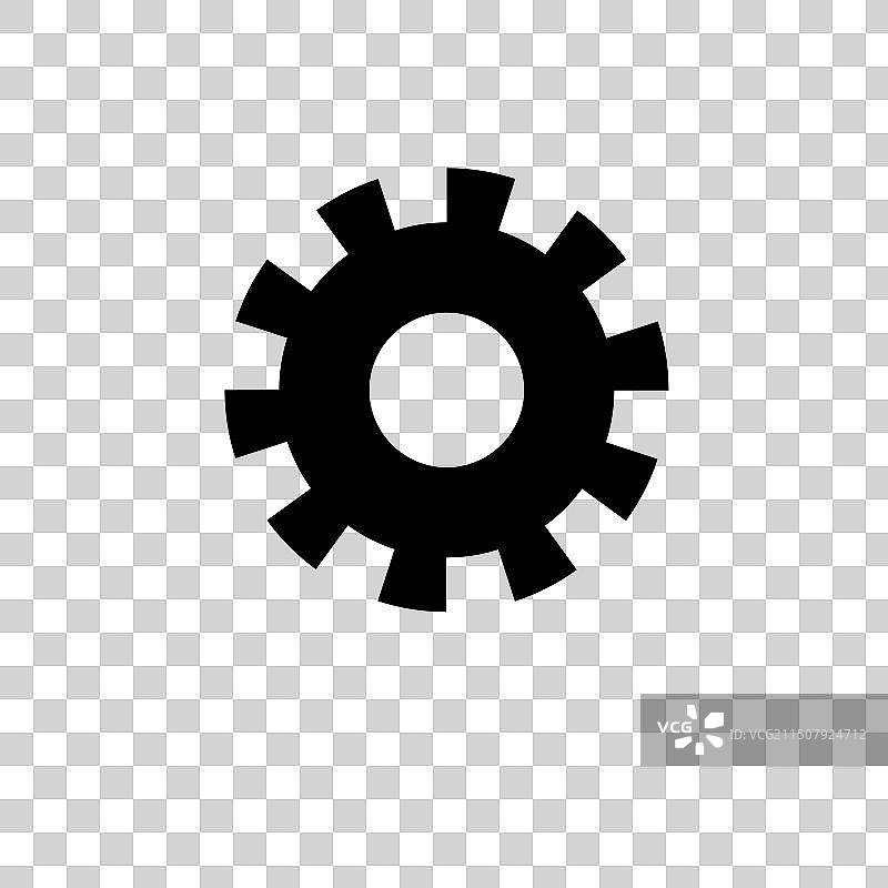 齿轮设置扁平图标图片素材