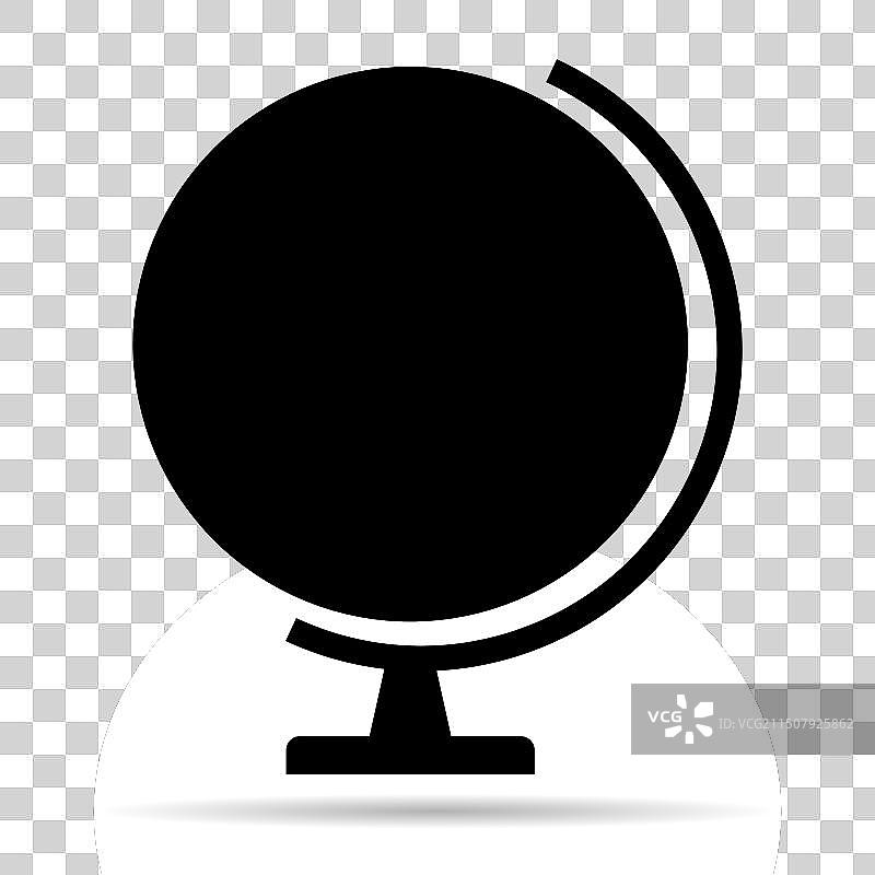 地球仪地图阴影图标地球标志图片素材