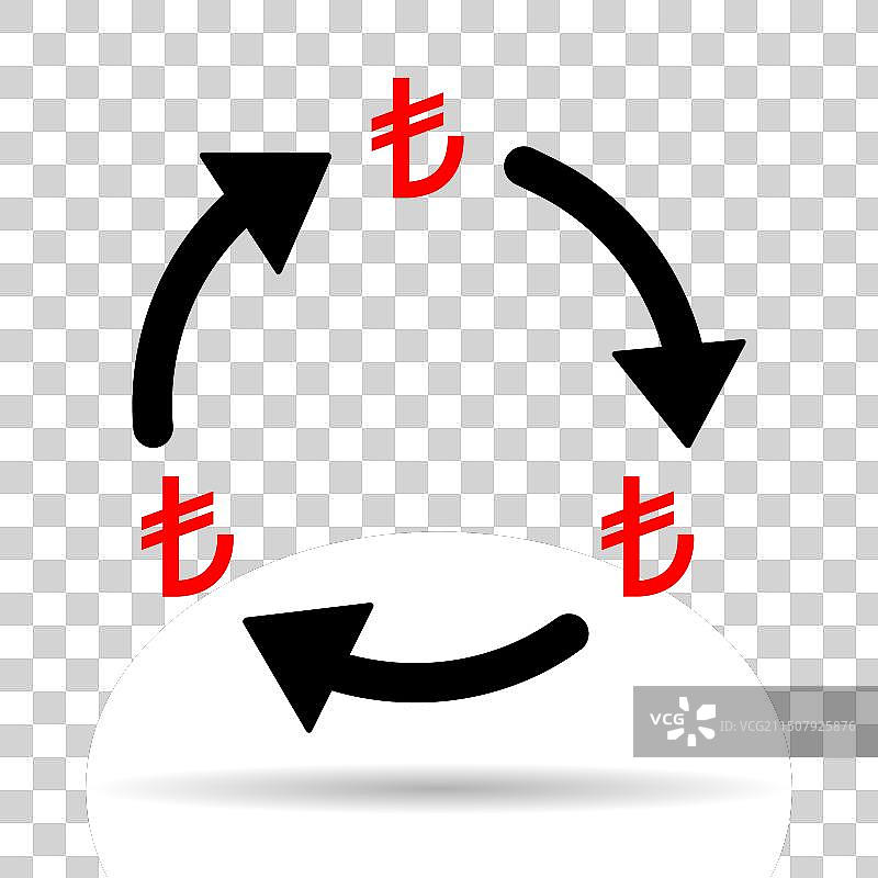 土耳其里拉货币兑换现金交易图标图片素材