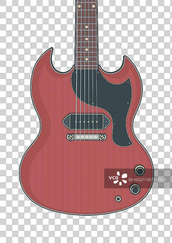 小型实体摇滚吉他图片素材
