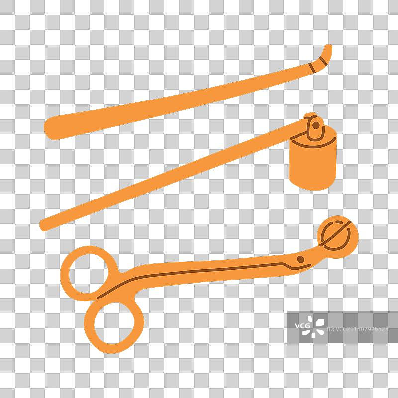 手绘蜡烛配件涂鸦套装图片素材