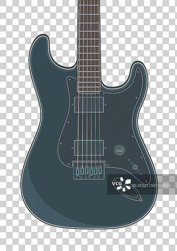 深色琴身电吉他图片素材