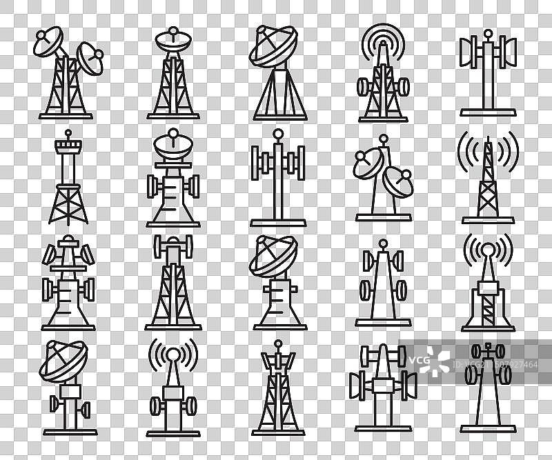 无线电塔图标图片素材