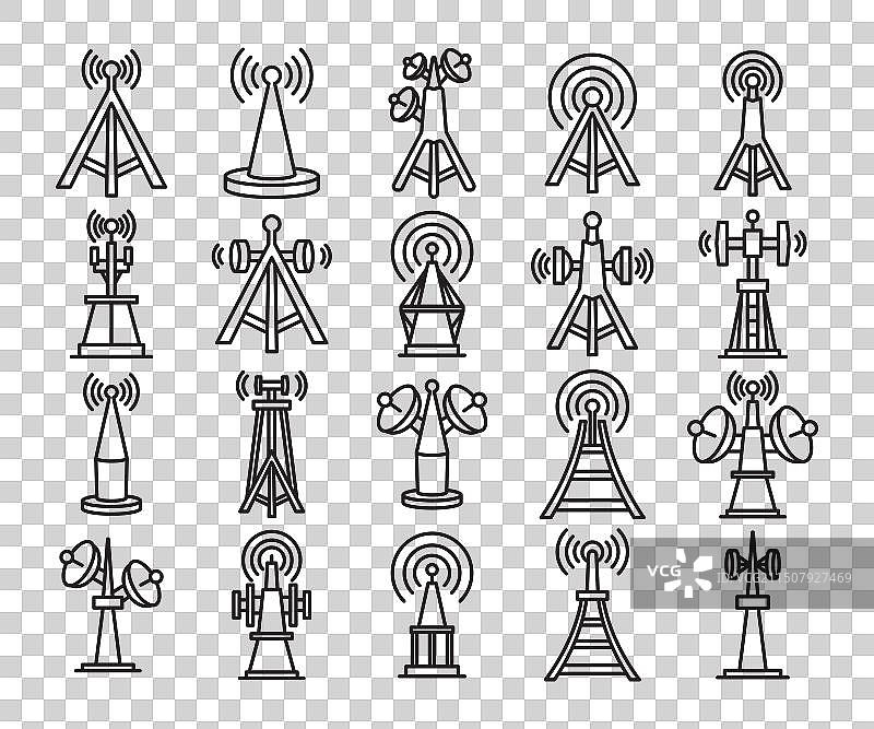 无线电桅杆图标图片素材