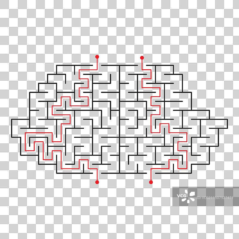儿童游戏：双人迷宫教学图片素材