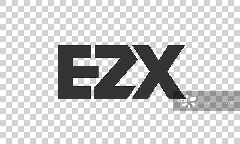 具有强烈现代感的EZX标志设计模板图片素材