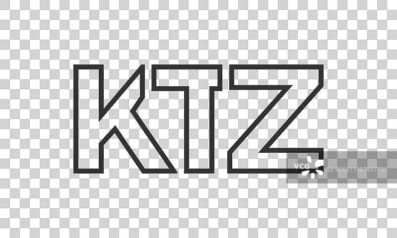 KTZ标志强大现代模板设计图片素材