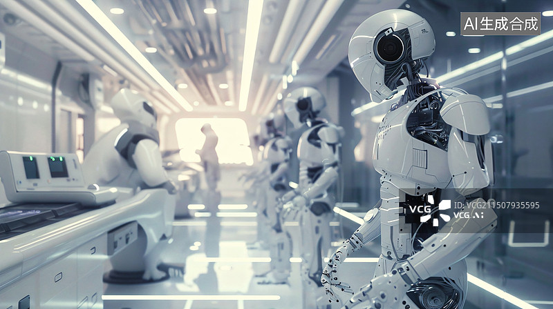 【AI数字艺术】人工智能虚拟机器人图片素材