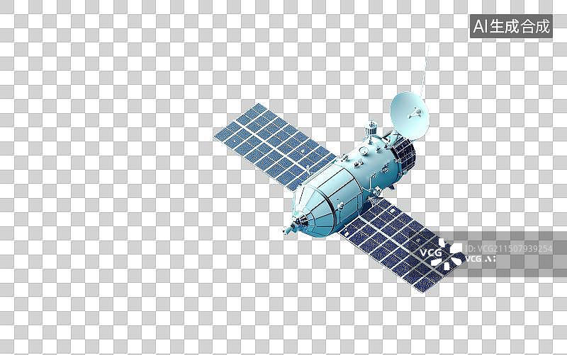 【AI数字艺术】人造卫星3d免抠元素图片素材