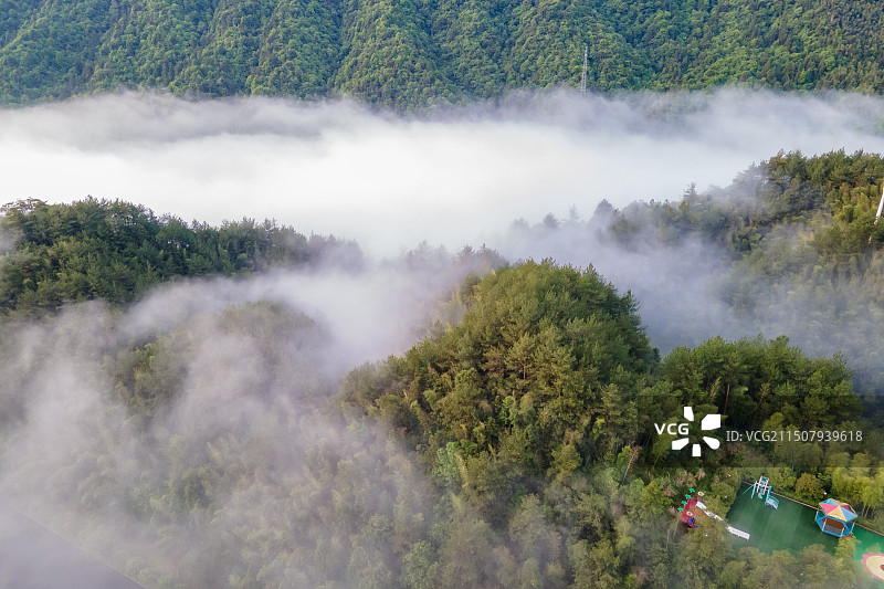 航拍安徽黄山市东黄山风光图片素材
