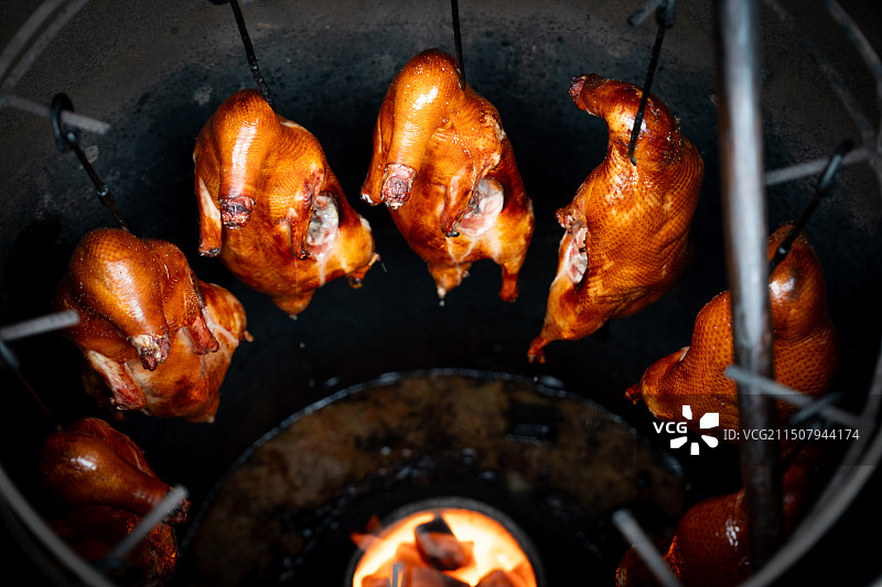 南京现烤烤鸭图片素材