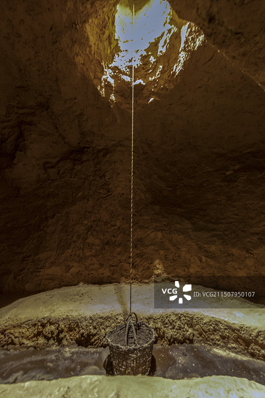 中国农业博物馆“中华农业文明陈列”展：坎儿井—新疆地区的坎儿井是一种结构巧妙的地下渠道灌溉系统图片素材