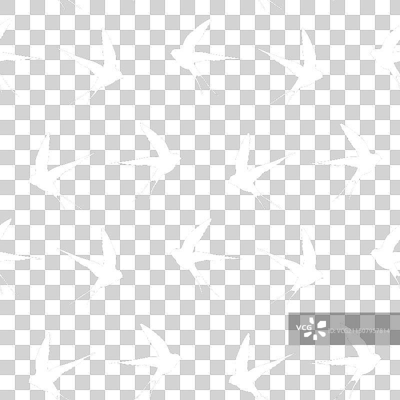 彩色背景上的燕子剪影无缝图案图片素材