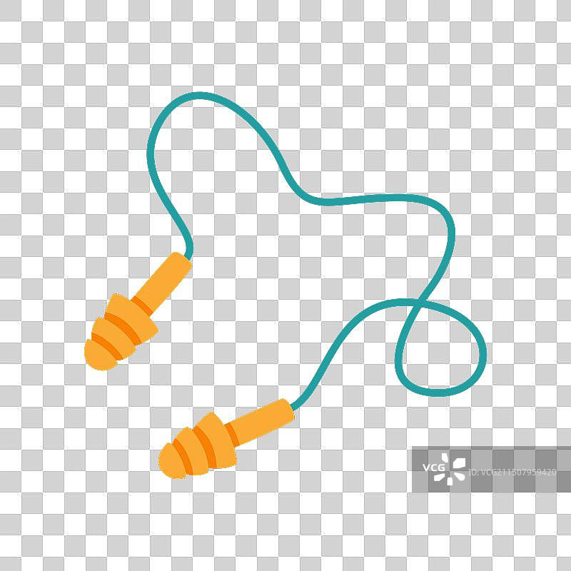 白色背景上的硅胶耳塞图片素材