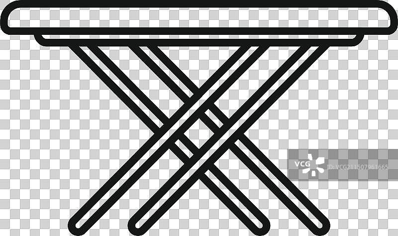 折叠桌黑白图标图片素材