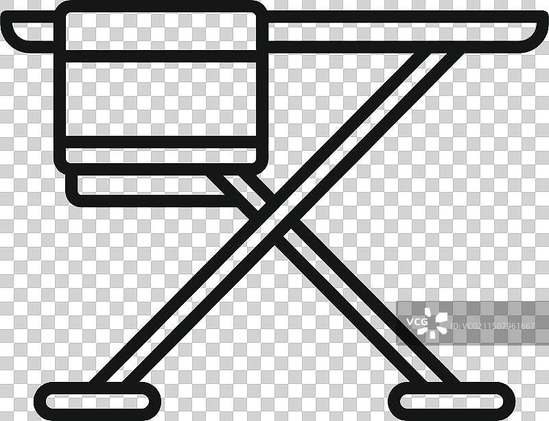 折叠椅黑白线条艺术图片素材