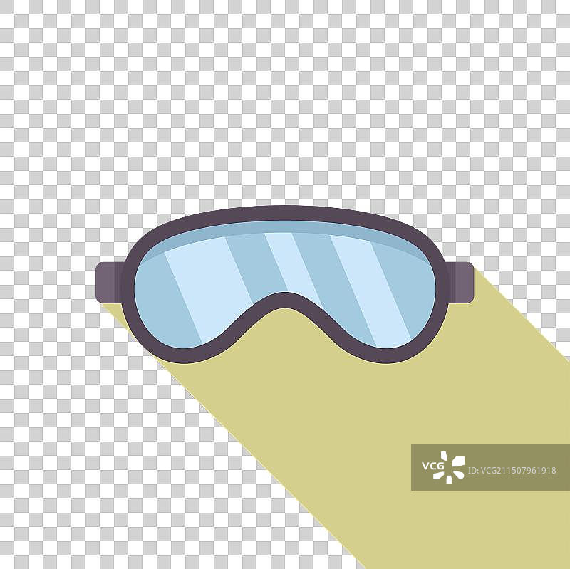 黄色背景上的安全护目镜图片素材