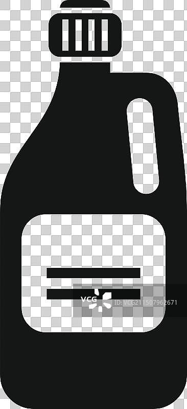 黑白清洁液瓶图标图片素材