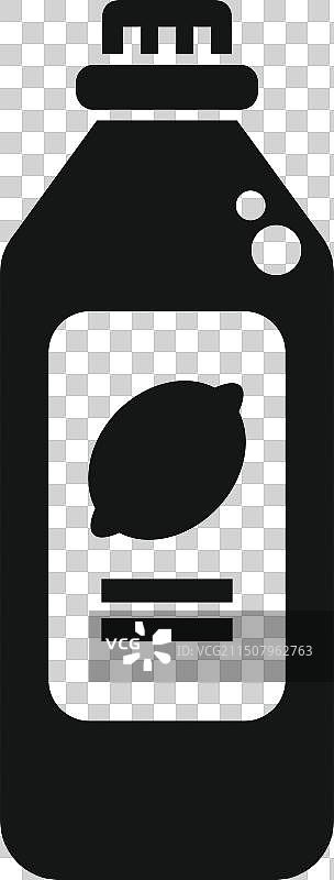 柠檬汁的简约黑白图标图片素材