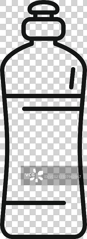 线条艺术塑料水瓶图片素材