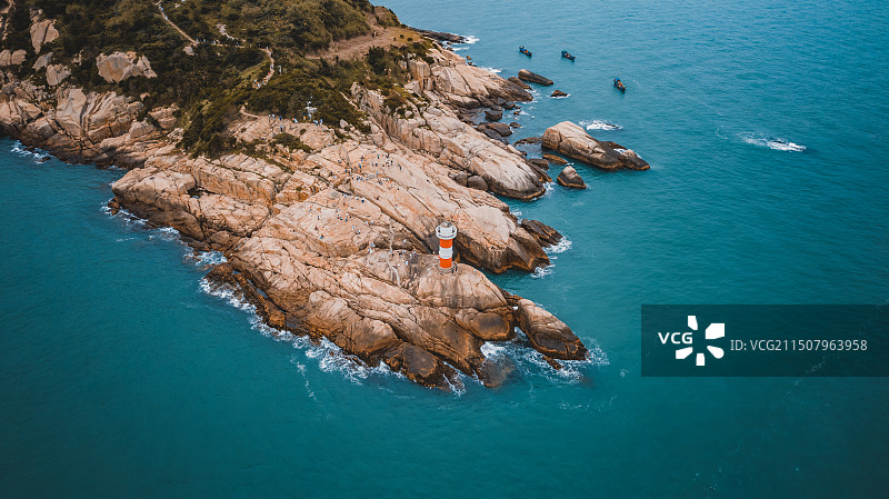 浙江舟山东极岛航拍图片素材