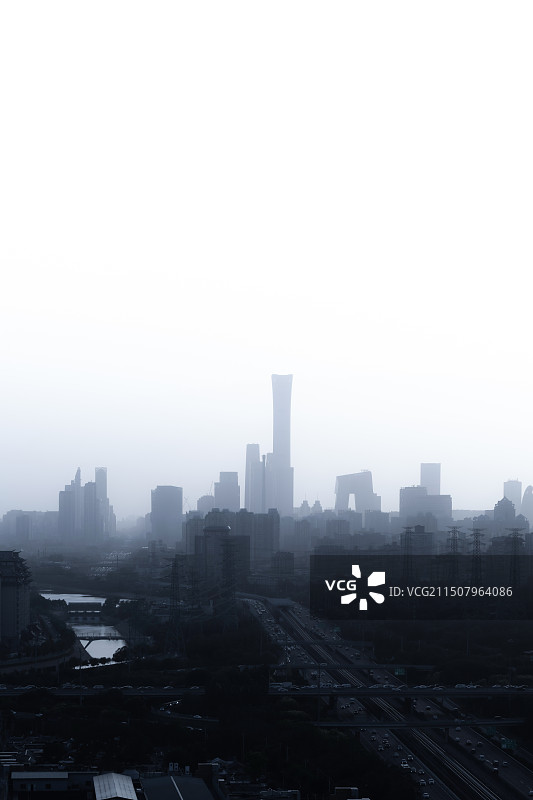 北京国贸日落图片素材