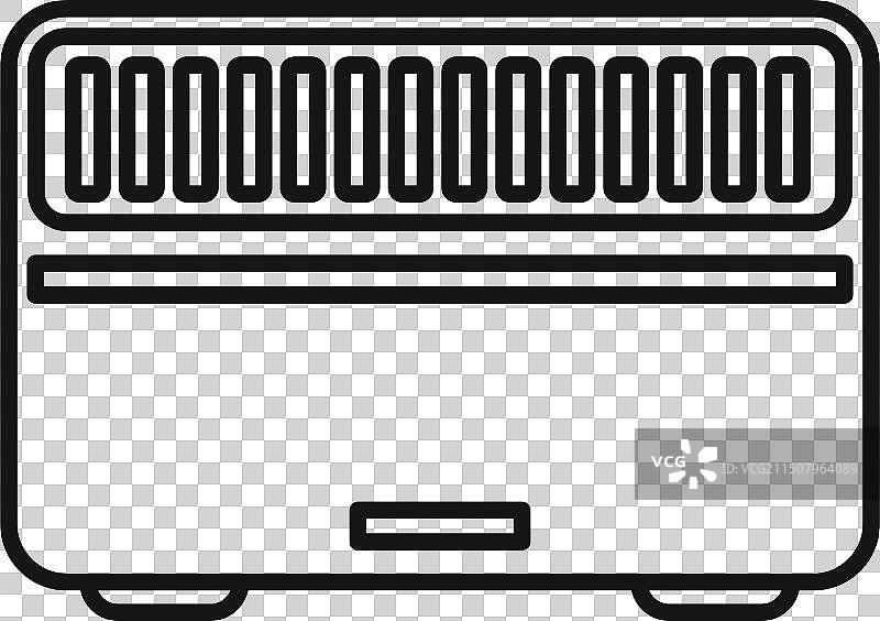 现代空间加热器的标志图片素材