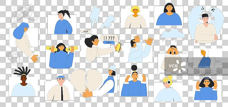 精神障碍：倦怠与困惑图片素材