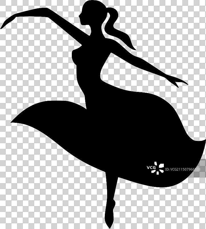 舞蹈极简剪影图片素材