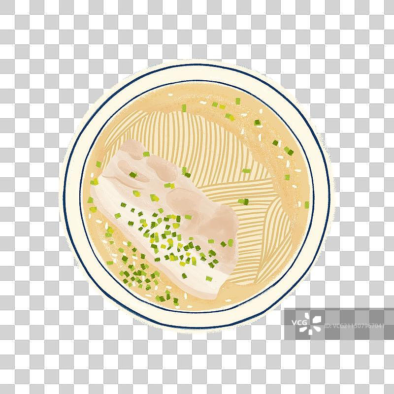 苏州特色美食插画枫镇大面图片素材