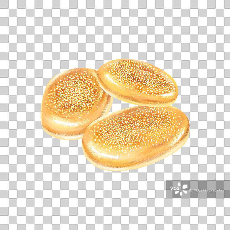 苏州特色美食插画蟹壳黄图片素材