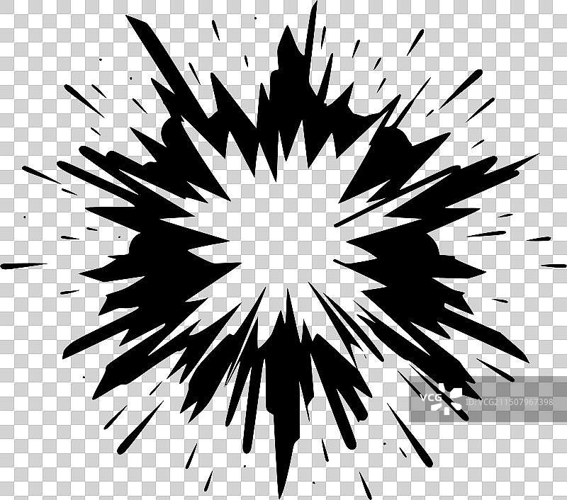 爆炸 - 黑与白图片素材