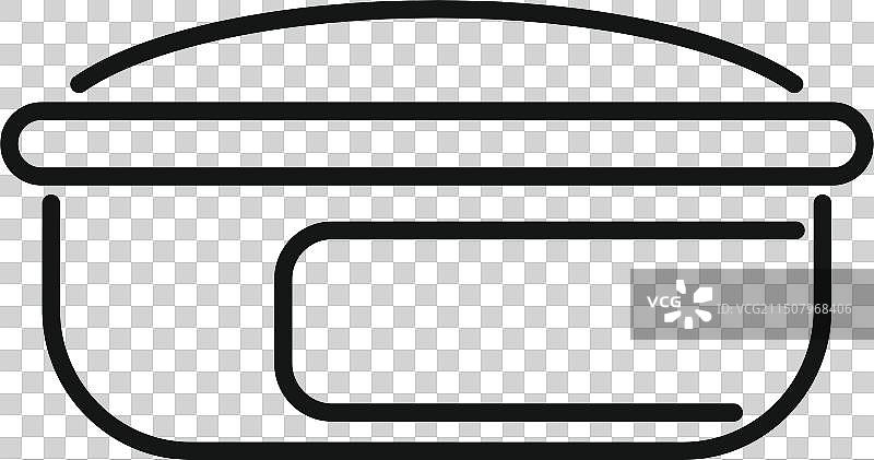 塑料食品储物盒线条艺术图片素材