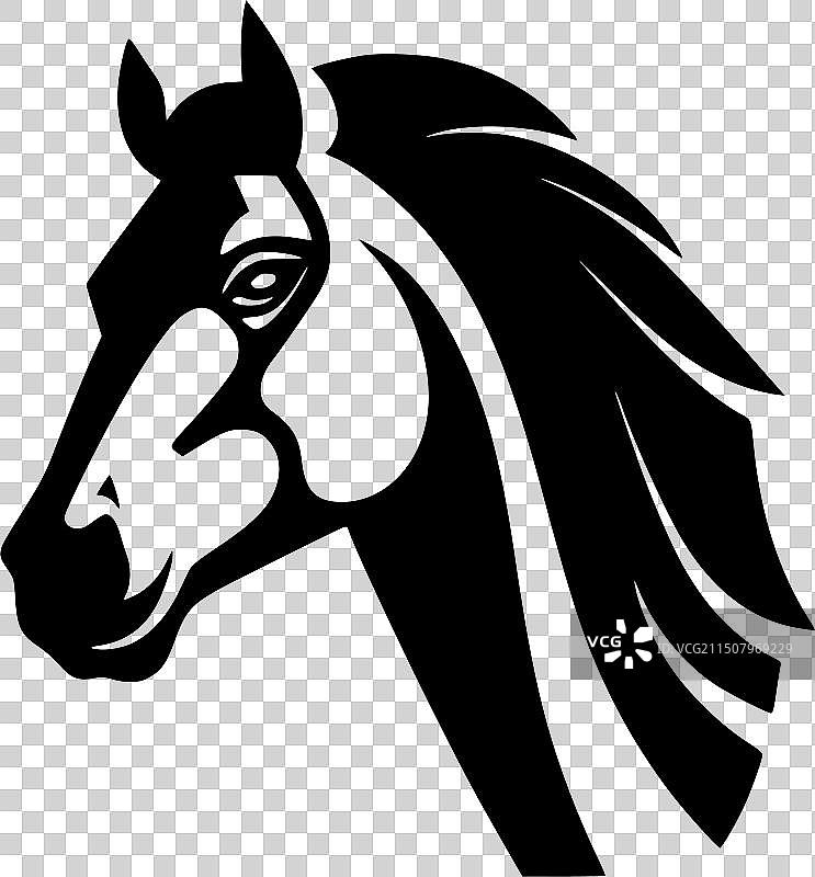 高品质马主题T恤logo图片素材