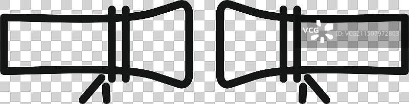 两条鞋带黑色线条艺术图片素材