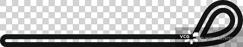 黑白线条艺术发夹图片素材