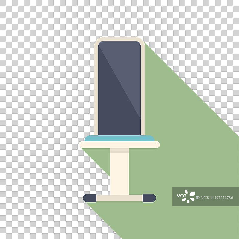 绿色背景上的现代办公椅图片素材