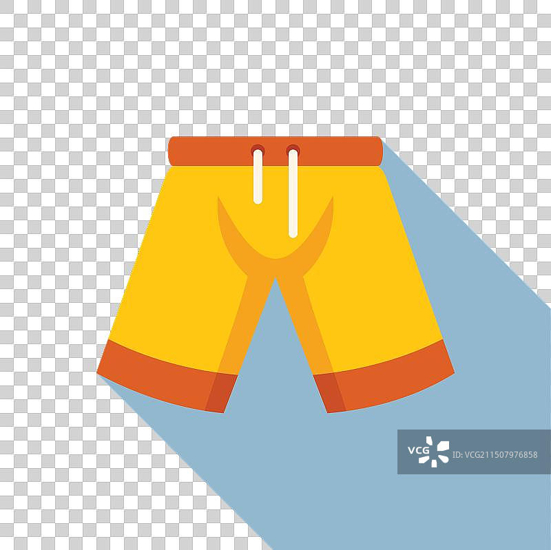 扁平风格时尚夏季短裤图标图片素材