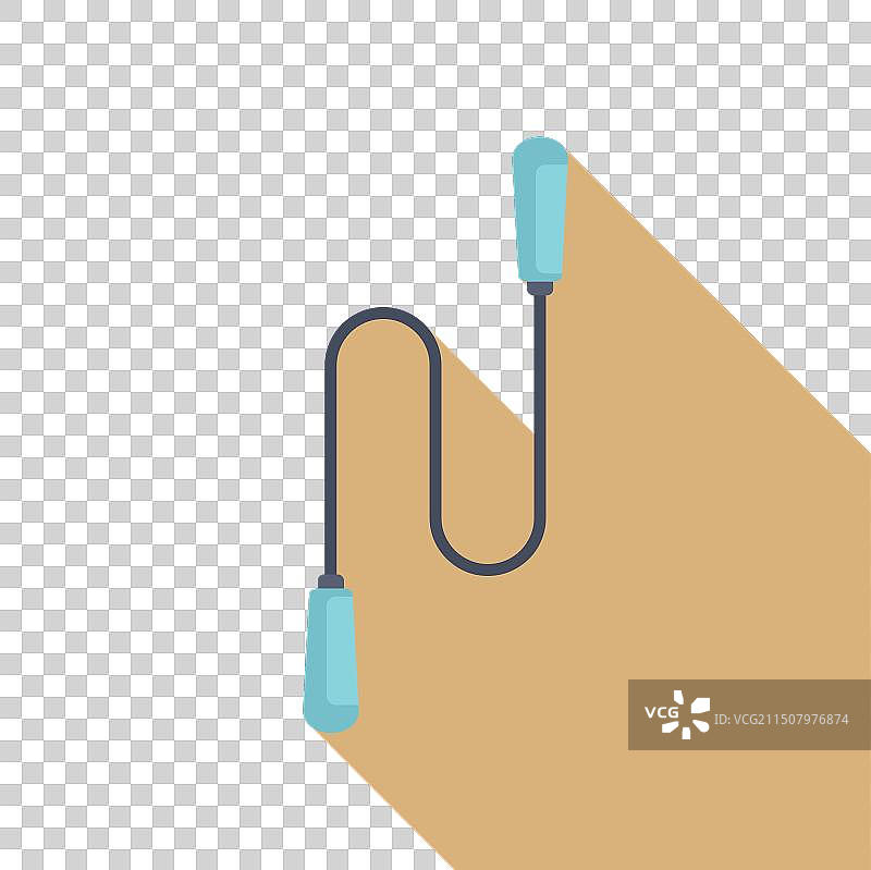 卡通跳绳与柔和背景图片素材