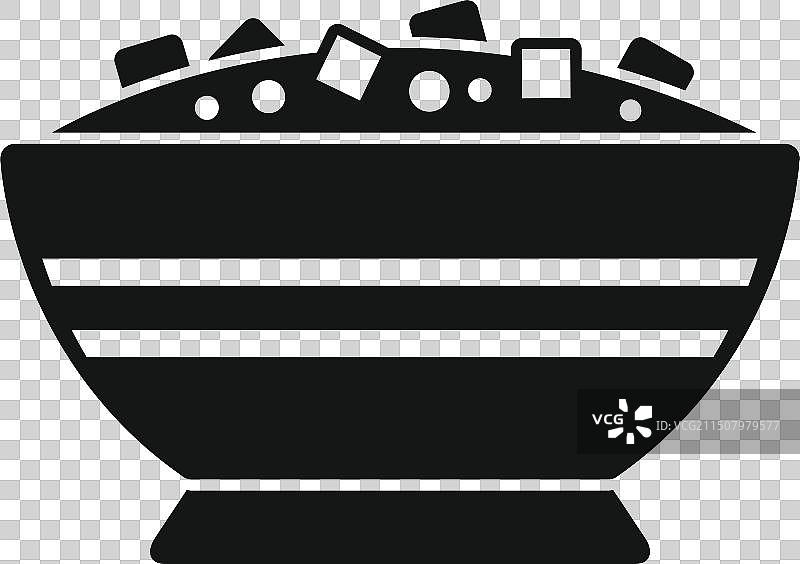 沙拉碗的轮廓图片素材