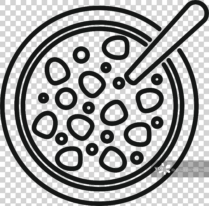 含细菌菌落的培养皿线条艺术图片素材